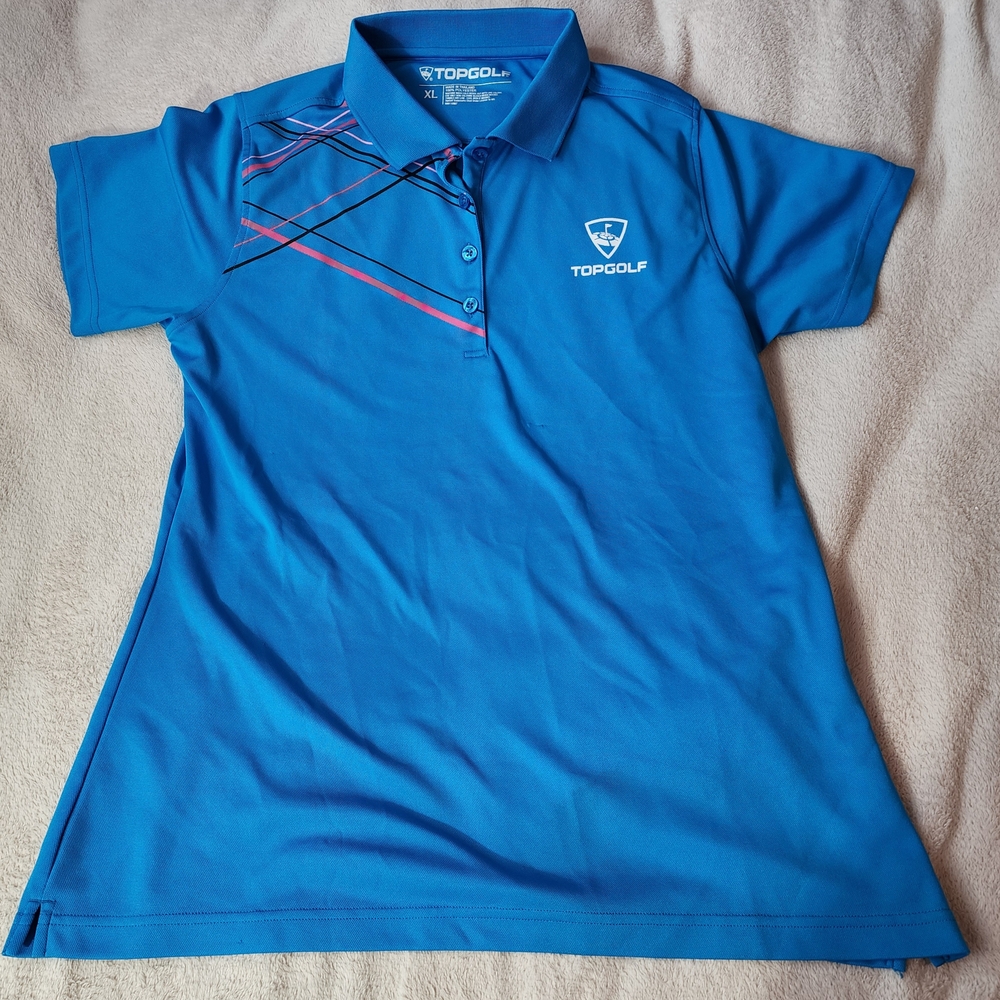 Top Golf Blue Polo Shirt Men XL